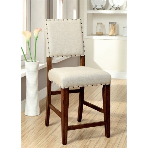 Furniture Of America Contemporary Bar Stool Chair - Set of 2 - Beige