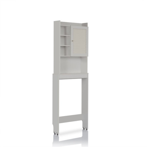 FURNITURE OF AMERICA  Daza Modern Wood Bathroom Space Saving Cabinet In In White