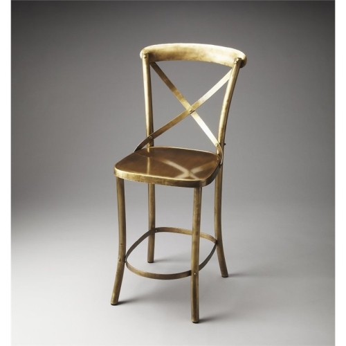 BUTLER SPECIALTY  Bar Stool Chair - Set Of 1 - In Gold