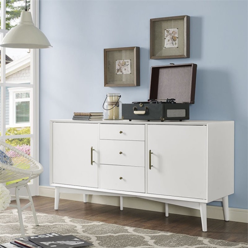 Crosley Landon 3 Drawer Sideboard in White