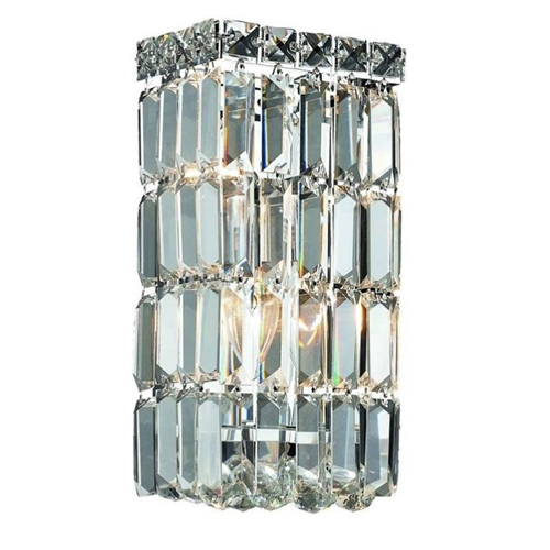 Elegant Lighting Maxime 12" 2 Light Royal Crystal Wall Sconce
