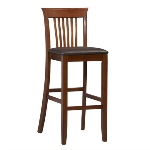 Linon Contemporary Bar Stool Chair - Set of 1 - Cherry