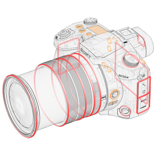 Image 28 of 35.. Sony Cyber-shot RX10 IV Wi-Fi 21MP 25x Optical Zoom Digital Camera - Black