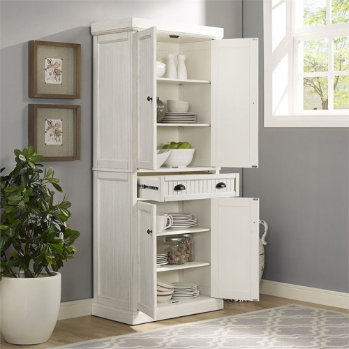 Crosley Seaside 4 Door Coastal Pantry in White
