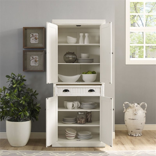 Crosley Seaside 4 Door Coastal Pantry in White