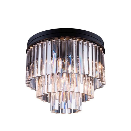 ELEGANT LIGHTING  Sydney 20" 9 Light Royal Crystal Flush Mount