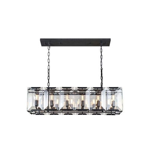 Elegant Lighting Monaco 13" 12 Light Glass Crystal Pendant Lamp