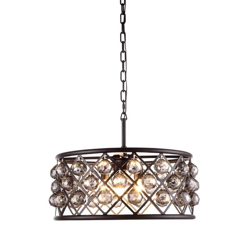 ELEGANT LIGHTING  Madison 20" 5 Light Royal Crystal Pendant Lamp
