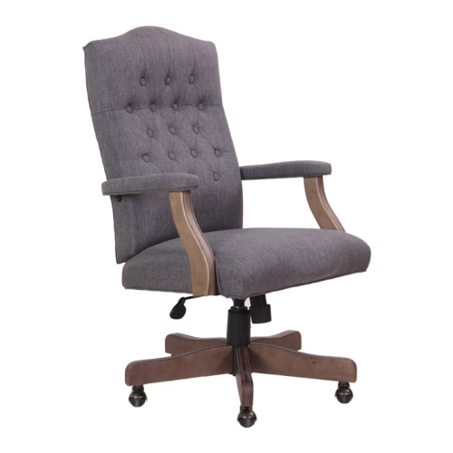 BOSS OFFICE PRODUCTS  Refined Rustic Executive Chair In Slate Commercial Grade In Gray