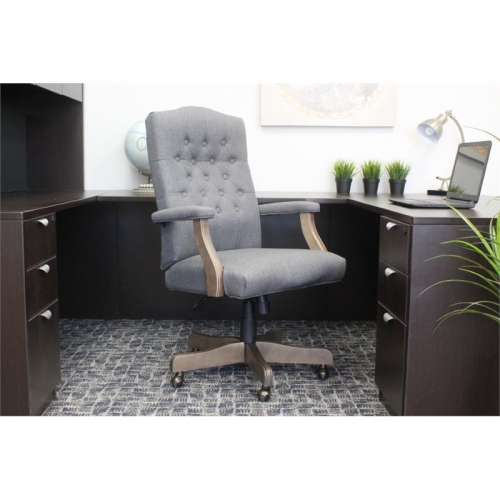 Boss Refined Rustic Executive Chair in Slate Gray Commercial Grade