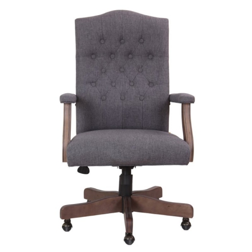 Boss Refined Rustic Executive Chair in Slate Gray Commercial Grade