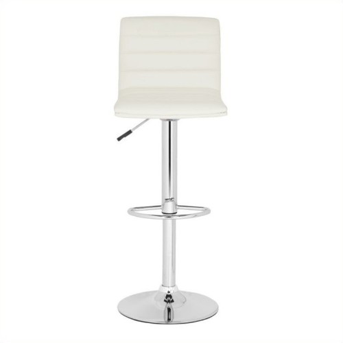 SAFAVIEH  Modern/contemporary Faux Leather Bar Stool Chair - Set Of 1 - White