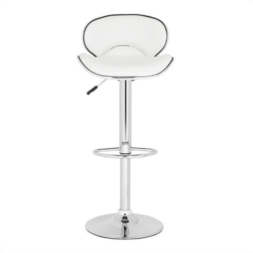 SAFAVIEH  Modern/contemporary Faux Leather Bar Stool Chair - Set Of 1 - White