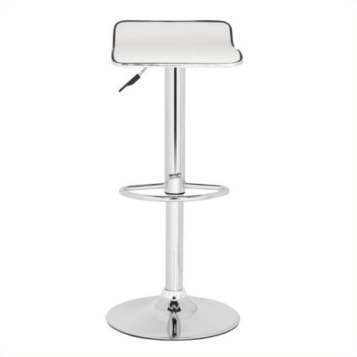 SAFAVIEH  Modern/contemporary Faux Leather Bar Stool Chair - Set Of 1 - White