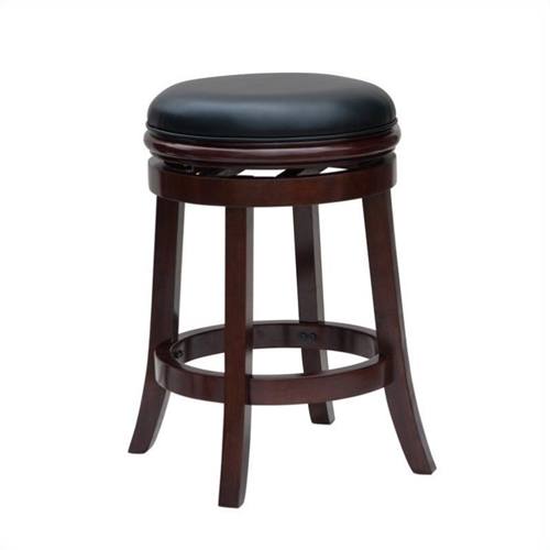 BORAAM  Faux Leather Bar Stool Chair - Set Of 1 - Cherry