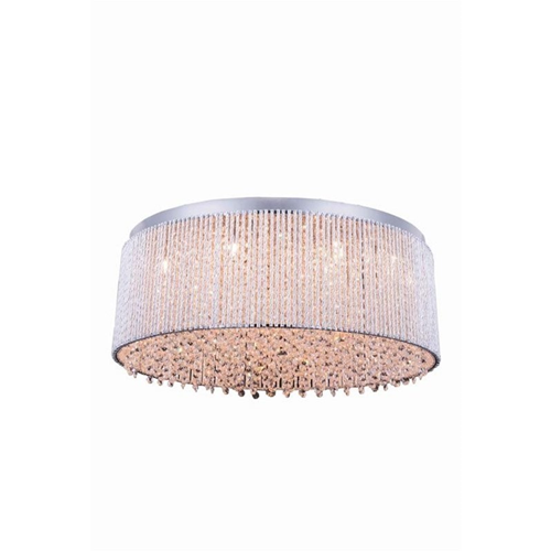ELEGANT LIGHTING  Influx 24" 14 Light Royal Crystal Flush Mount