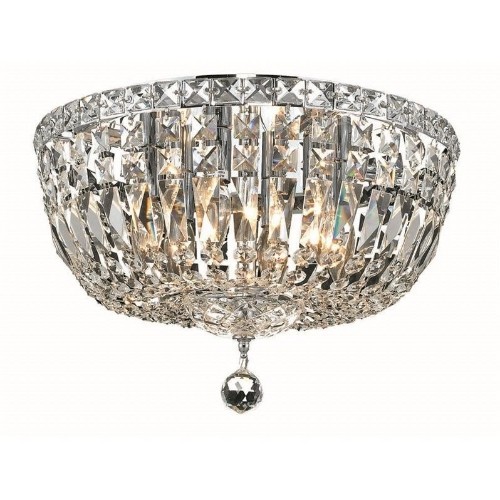 ELEGANT LIGHTING  Tranquil 16" 6 Light Royal Crystal Flush Mount