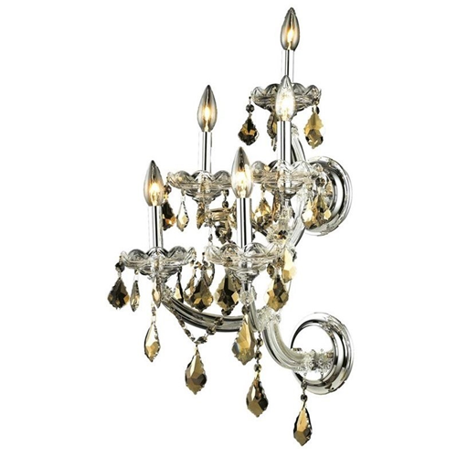 Elegant Lighting Maria Theresa 30" 5 Light Royal Crystal Wall Sconce