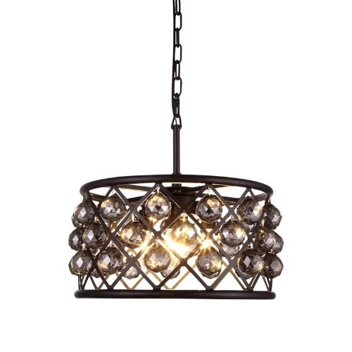 ELEGANT LIGHTING  Madison 16" 4 Light Royal Crystal Pendant Lamp