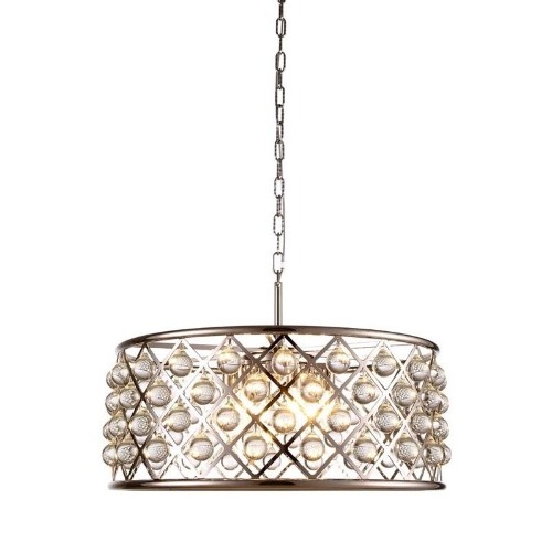Elegant Lighting Madison 25" 6 Light Royal Crystal Pendant Lamp