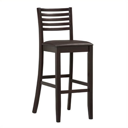 Linon Bar Stool Chair - Set of 1 - Espresso