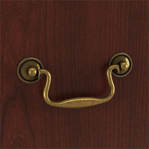 Saratoga Executive Desk in Harvest Cherry and Black - Engineered Wood