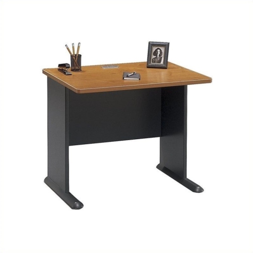 BBF  Series A 36W Desk In Natural Cherry And Slate - Engineered Wood Great Service