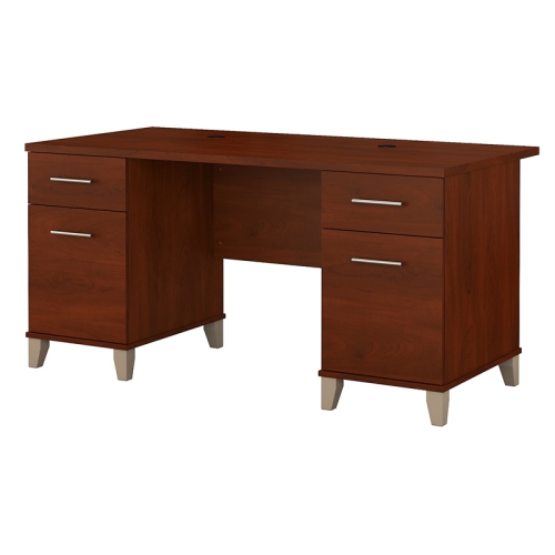 Bush Furniture Somerset 60W Office Desk in Hansen Cherry