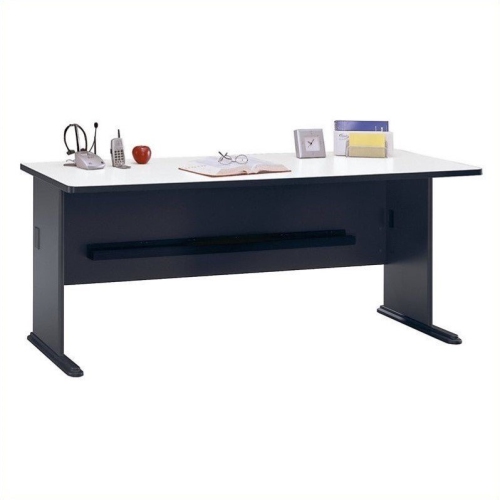 BBF  Series A 72W Office Desk In Slate And Spectrum - Engineered Wood In White
