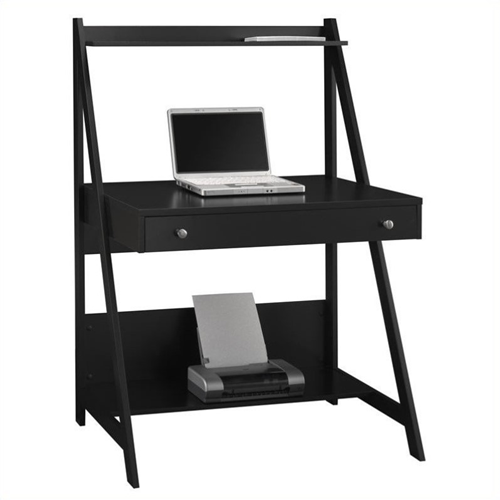 Bush Ladder Desk Traditional Computer My72701 03 Black Ladder Desk Traditional Computer