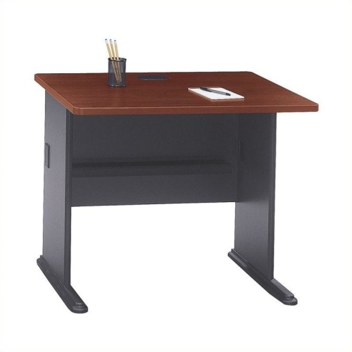 BBF  Series A 36W Office Desk In Hansen Cherry And Galaxy - Engineered Wood Great Service