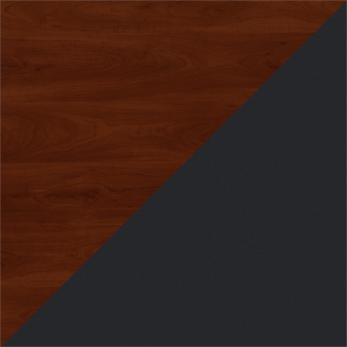 Series A 36W Office Desk in Hansen Cherry and Galaxy - Engineered Wood