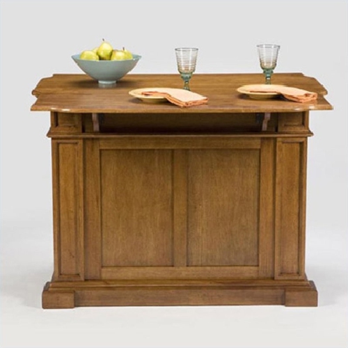 Homestyles Americana Wood Kitchen Island in Brown