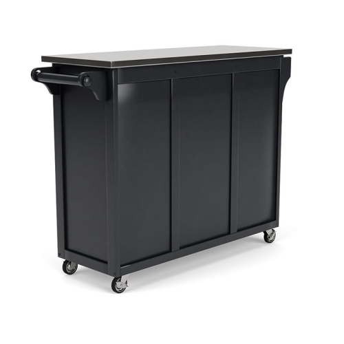 Homestyles Create-a-Cart Wood Kitchen Cart in Black