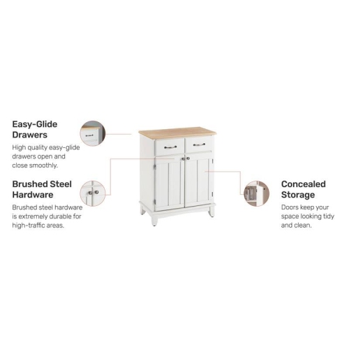 Homestyles Buffet of Buffets Wood Buffet in Off White