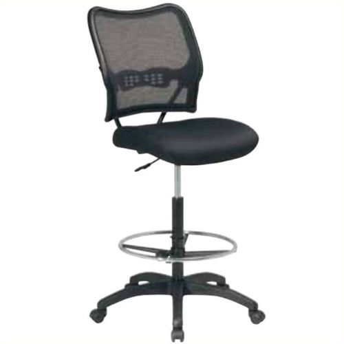 Deluxe Black Air Grid Series Air Grid Back & Mesh Fabric Seat Drafting Chair