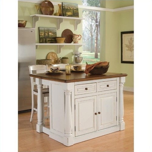 Home Styles Monarch Kitchen Island With, Kitchen Island With Hutch