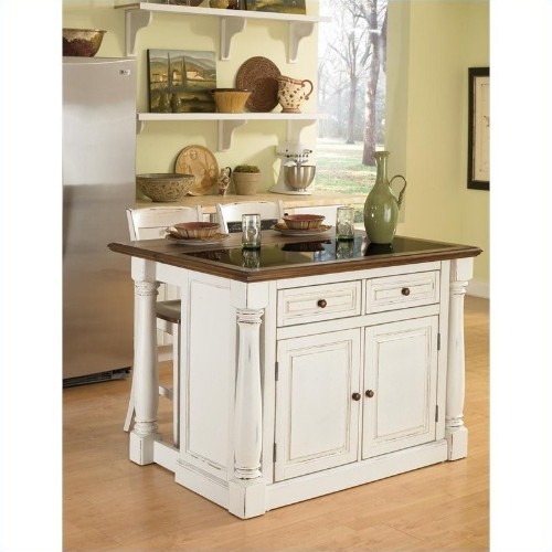 Home Styles Monarch Kitchen Island With, Small Kitchen Island With Granite Top