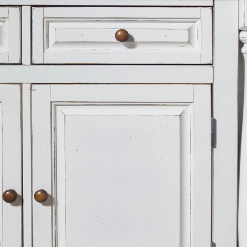 Homestyles Monarch Wood Kitchen Island Set in Off White