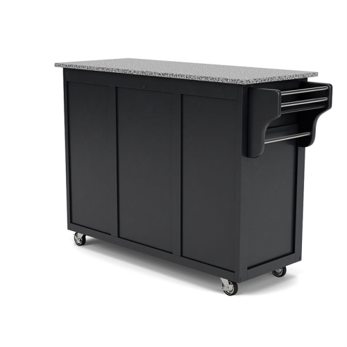 Homestyles Create-a-Cart Wood Kitchen Cart in Black