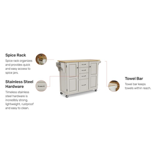 Homestyles Create-a-Cart Wood Kitchen Cart in Brown