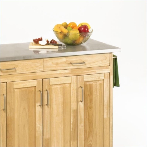 Homestyles Create-a-Cart Wood Rolling Kitchen Cart in Brown