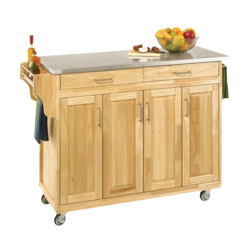 Homestyles Create-a-Cart Wood Rolling Kitchen Cart in Brown