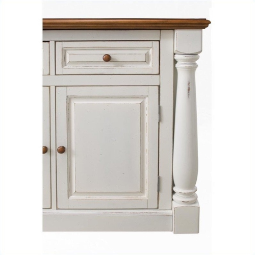 Homestyles Monarch Wood Kitchen Island in Off White