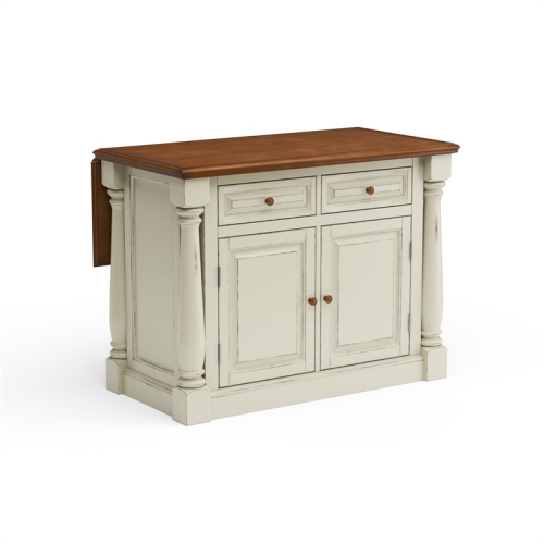 Homestyles Monarch Wood Kitchen Island in Off White