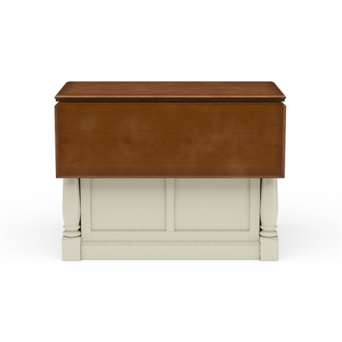 Homestyles Monarch Wood Kitchen Island in Off White