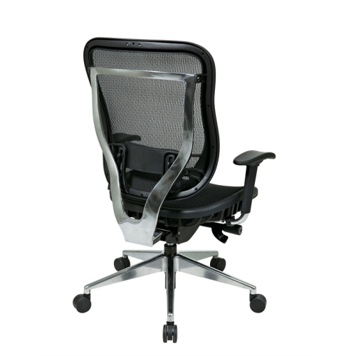 Big and Tall Executive Black High Back Chair with Mesh Fabric Back and Mesh Seat
