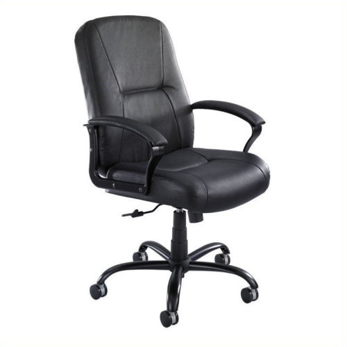 SAFCO  Serenity High Back Big And Tall Office Chair In Leather In Black