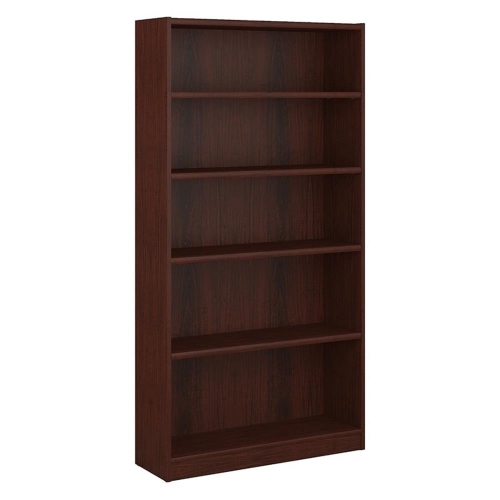 Bush Furniture Universal 5 Shelf Wooden Bookcase in Vogue Cherry