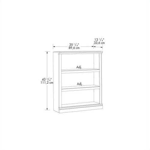 Sauder Select 3 Shelf Bookcase in Oiled Oak